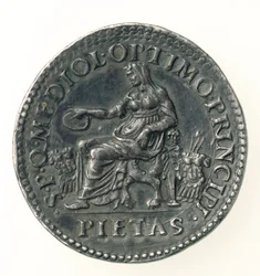 Testone von Karl V. (1500-58) Herzog von Mailand, graviert von Dye, 1535-56 (Rückseite)